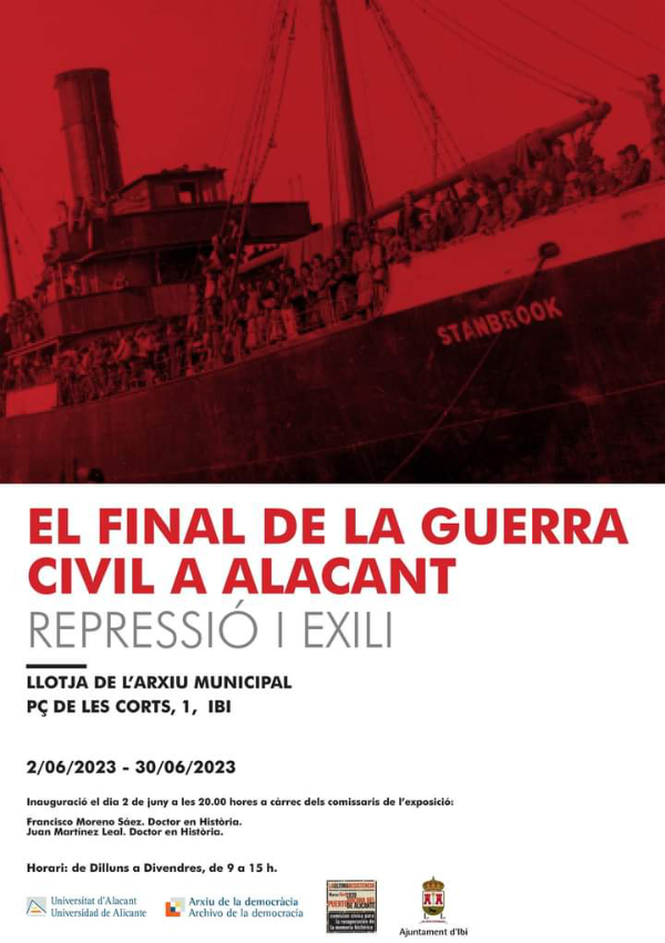 Exposición en el Archivo de Ibi: ‘El final de la Guerra Civil en Alicante. Represión y exilio’